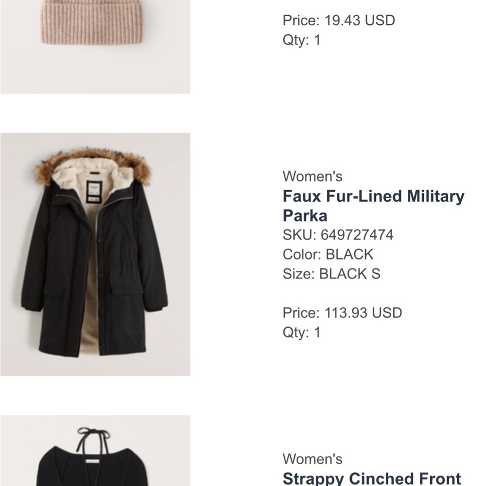 Abercrombie & Fitch women’s parka winter coat - Picture 5 of 9